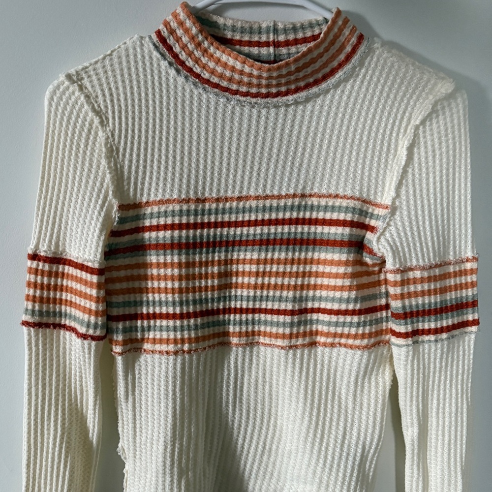 brand new free people mock neck long sleeve shirt, never worn, size xs
